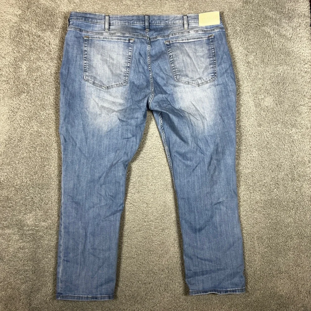Jos A Bank Jeans Mens 46x30 Blue Excellent Straight Fit Stretch‎ Denim Casual